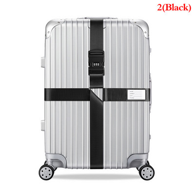 3 skaitmenų slaptažodžio užraktas nailoninis bagažo dirželis kryžminio diržo pakavimas Reguliuojamas kelioninis lagaminas Sagtis dirželis bagažo diržai