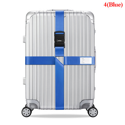 3 skaitmenų slaptažodžio užraktas nailoninis bagažo dirželis kryžminio diržo pakavimas Reguliuojamas kelioninis lagaminas Sagtis dirželis bagažo diržai