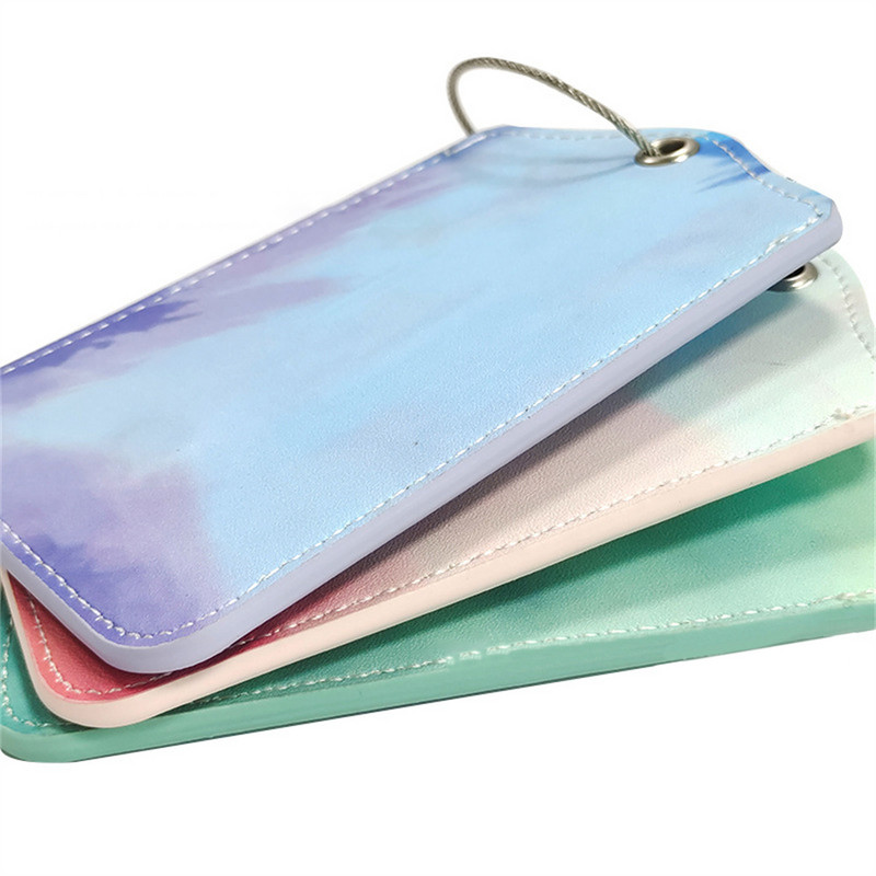 1vnt marmurinis aukštos kokybės PU odinis bagažo žymeklis lagamino ID nešiojamasis etiketės numetimo adreso laikiklis kelionės priedai