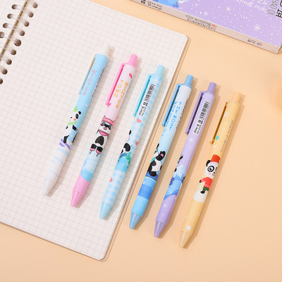 Yatniee 6vnt Mieli rašikliai juodo rašalo studentų biuro reikmenys rašikliai korėjietiškos raštinės reikmenys Tušinukas Kawaiii raštinės reikmenys