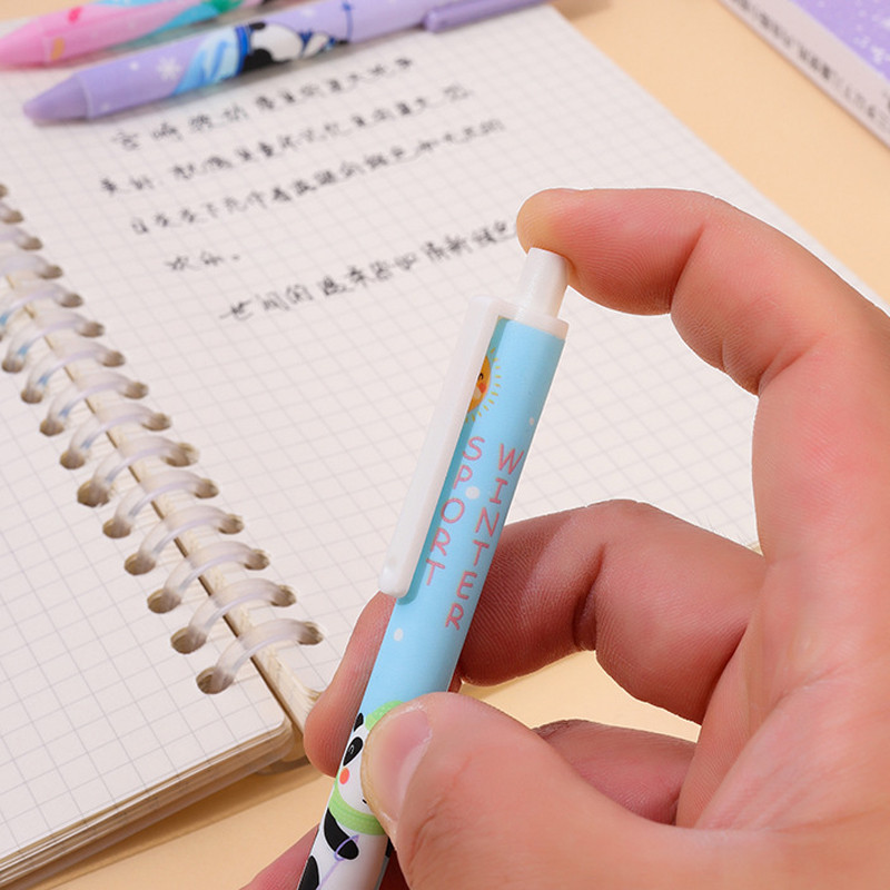 Yatniee 6vnt Mieli rašikliai juodo rašalo studentų biuro reikmenys rašikliai korėjietiškos raštinės reikmenys Tušinukas Kawaiii raštinės reikmenys