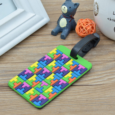 Πολύχρωμο παζλ Ετικέτα αποσκευών Silica Gel Βαλίτσα ID Διεύθυνση Κάτοχος αποσκευών Ετικέτες επιβίβασης Φορητή ετικέτα Αξεσουάρ ταξιδιού