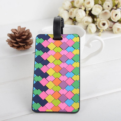 Πολύχρωμο παζλ Ετικέτα αποσκευών Silica Gel Βαλίτσα ID Διεύθυνση Κάτοχος αποσκευών Ετικέτες επιβίβασης Φορητή ετικέτα Αξεσουάρ ταξιδιού