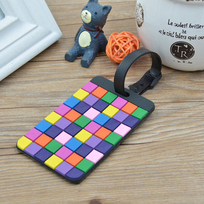 Πολύχρωμο παζλ Ετικέτα αποσκευών Silica Gel Βαλίτσα ID Διεύθυνση Κάτοχος αποσκευών Ετικέτες επιβίβασης Φορητή ετικέτα Αξεσουάρ ταξιδιού