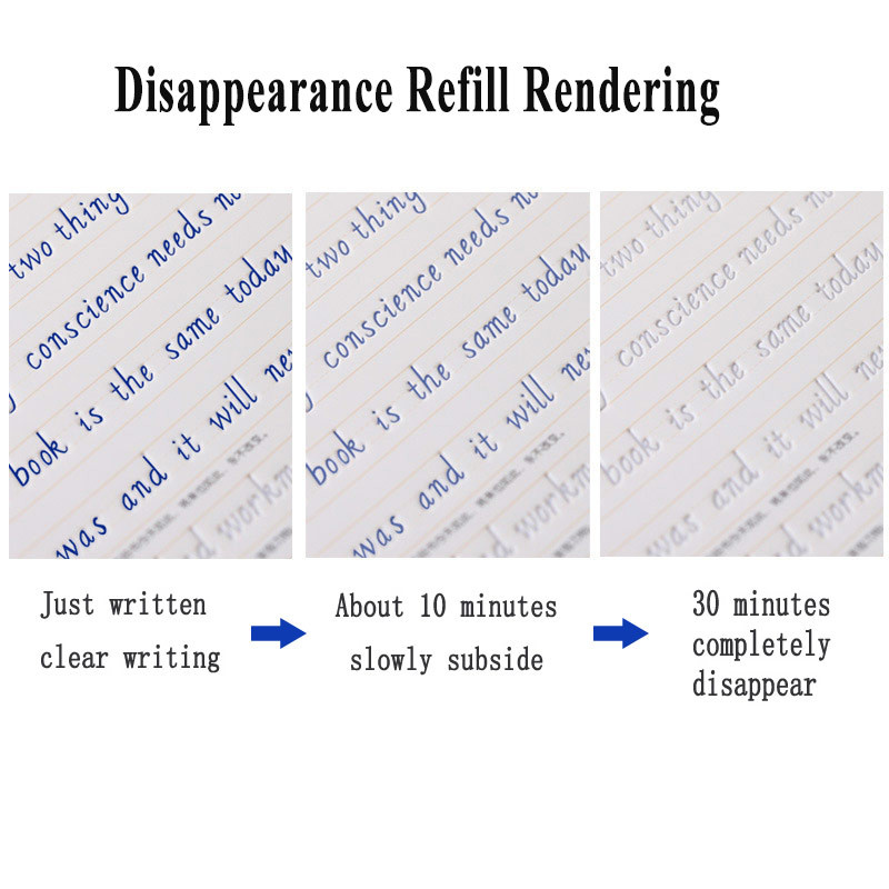 32 tk/komplekt 0,5 mm automaatne kaduv täidis, tuhmuv kassett kaob aeglaselt kirjutav kalligraafia geeltindiga pliiats.