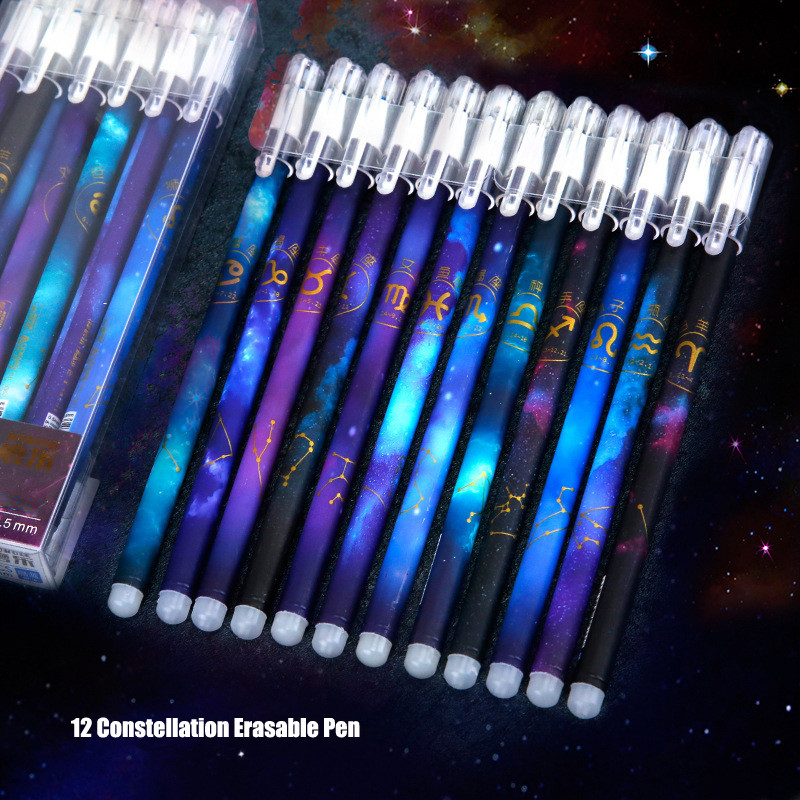 12 τμχ/παρτίδα Constellation Erasable Gel Pen 0,5mm Starry Blue Ink Pen For Girl Gift Office Erasable Pen School School Supplies