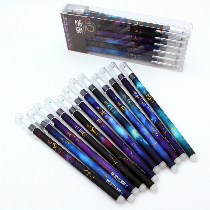 12 τμχ/παρτίδα Constellation Erasable Gel Pen 0,5mm Starry Blue Ink Pen For Girl Gift Office Erasable Pen School School Supplies