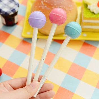 6 τμχ Σετ στυλό τζελ Sweet Lollipop 0,5 χιλ. Μαύρο έγχρωμο μελάνι για γράψιμο δώρο μελέτης καινοτομία Γραφείο Γραφείου Σχολείο F921