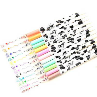 Jonvon Satone 12vnt mielas kūrybingas raštinės reikmenys Kawaii gelio rašiklio spalvotas rašiklis, skirtas mokyklos įrankiams Biuro ir mokyklinių reikmenų rašalinių rašiklių rinkinys