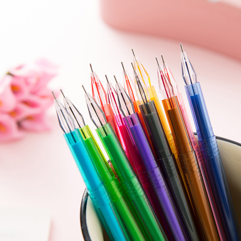 Jonvon Satone 12vnt mielas kūrybingas raštinės reikmenys Kawaii gelio rašiklio spalvotas rašiklis, skirtas mokyklos įrankiams Biuro ir mokyklinių reikmenų rašalinių rašiklių rinkinys