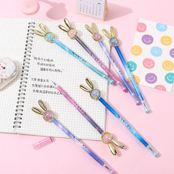 5 τμχ Creative Multicolor Rabbit Glitter Recreation Cute Gel στυλό Kawaii Pens School Office & School Pen Ballpen