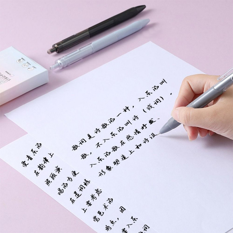 Greitai džiūstantis gelio rašiklio rinkinys 5 vnt./dėžutė juodo rašalo rašomas tušinukas ST Nib 0,5 mm neutralus gelio rašiklio mokykla