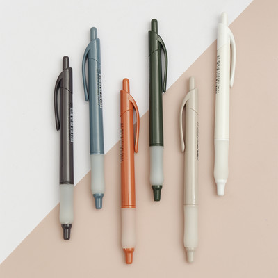 6db/tétel zselé toll szett, puha tartású 0,5 mm-es golyóstoll, fekete színű tinta irodai kellékek irodaszer Ajándék