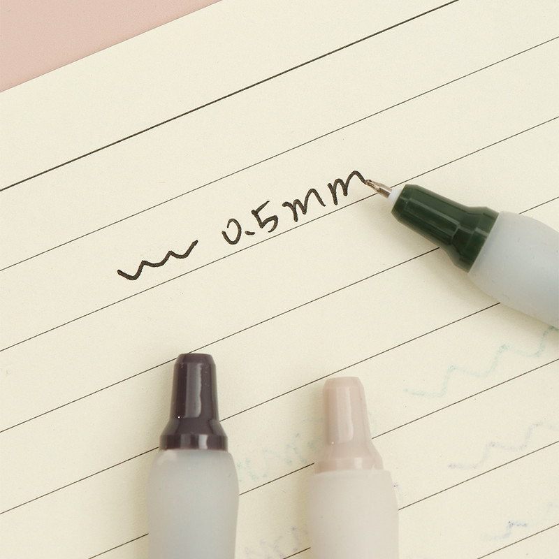 6db/tétel zselé toll szett, puha tartású 0,5 mm-es golyóstoll, fekete színű tinta irodai kellékek irodaszer Ajándék