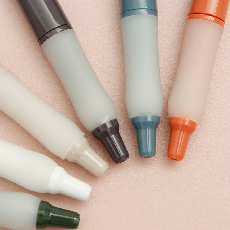 6db/tétel zselé toll szett, puha tartású 0,5 mm-es golyóstoll, fekete színű tinta irodai kellékek irodaszer Ajándék