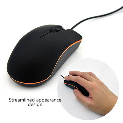RYRA Matte Texture 4 Keys Wired Mouse Ergonomic Business Office Home Laptop Неплъзгаща се USB кабелна мишка за лаптоп PC Game Office