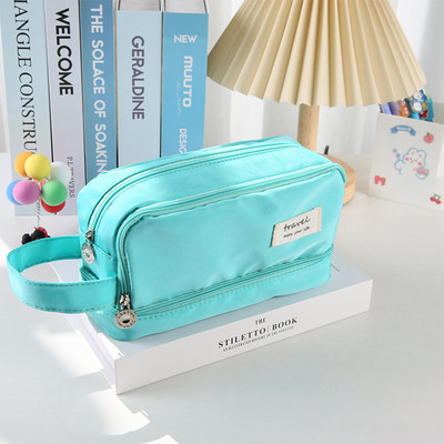 Nagy kapacitású tolltartó háromrétegű aranyos tolltáska gyönyörű diák koreai írószer tolltartó gyermek iskolaszerek