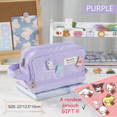 Macaron zīmuļu futrālis Divslāņu lielas ietilpības zīmuļu maisiņš Cute Back to School Kancelejas piederumi Skolas un biroji