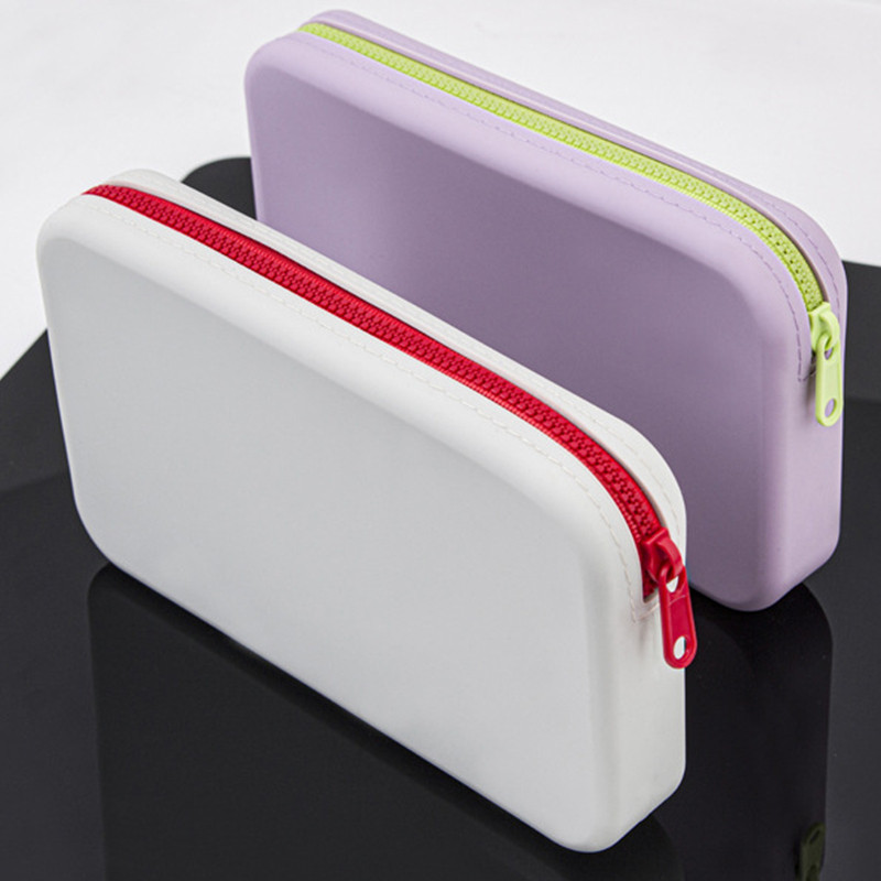 Silikonska kozmetička torbica Torbica za pohranjivanje šminke Vodootporna velikog kapaciteta s patentnim zatvaračem Putna prijenosna torbica za četke za šminkanje