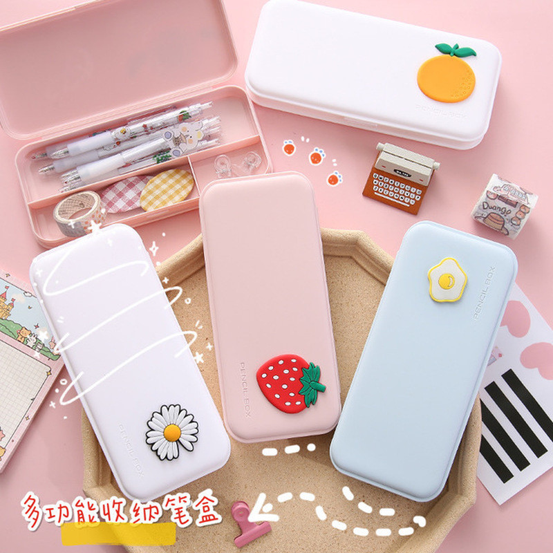 Mielas Macaron pieštukų dėklas Daugiafunkcis raštinės reikmenys matinis PP plastikinis pieštukų laikymo dėžutė studentų pieštukų dėklas Biuro reikmenys