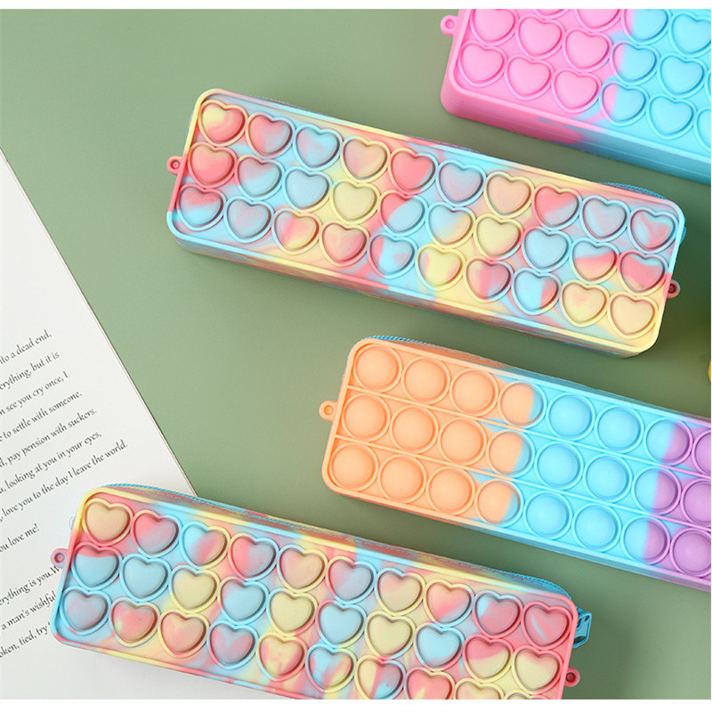 Pop Its Pernica Kawaii pribor Silikonska torbica za olovke Pernica Trousse Školski pribor Pernica Reduce Stres Interestin