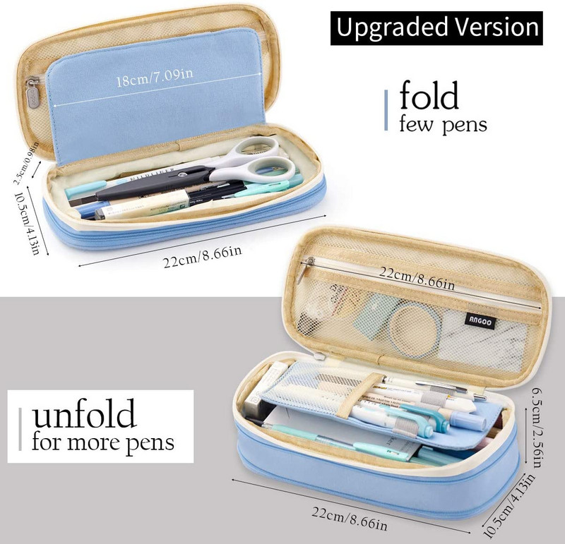 Kawaii tolltartó Aranyos ceruzatáska, nagy kapacitású, mosható írószertáska iskolai irodaszerek