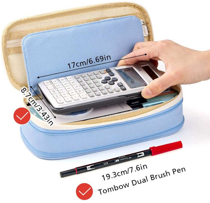 Kawaii tolltartó Aranyos ceruzatáska, nagy kapacitású, mosható írószertáska iskolai irodaszerek