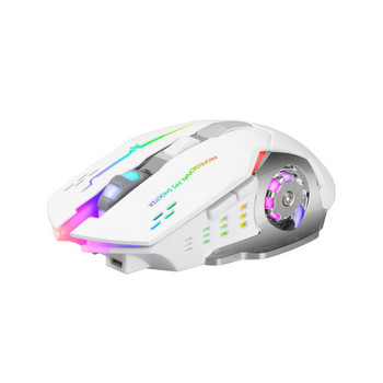 Ποντίκι παιχνιδιών RYRA BT 5.0+2.4G Ασύρματο ποντίκι Bluetooth Σίγαση Εργονομικό ποντίκι για υπολογιστή Φορητός υπολογιστής Ασύρματο ποντίκι LED με οπίσθιο φωτισμό