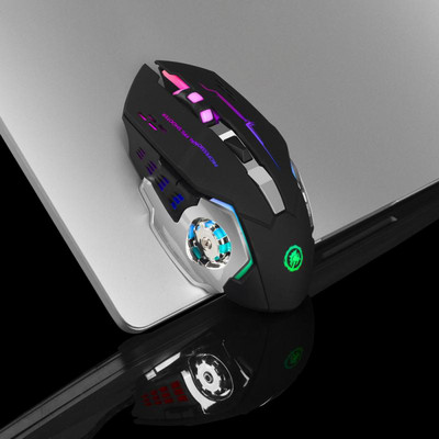 RYRA Gaming Mouse BT 5.0+2.4G безжична Bluetooth мишка Mute Ергономична мишка за компютър компютър лаптоп LED подсветка безжични мишки
