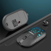 RYRA Αντιολισθητικό ποντίκι RGB USB2.4G Ασύρματο ποντίκι BT+2.4G Διπλής λειτουργίας Ποντίκι Gamer ανθεκτικό στον ιδρώτα για φορητό υπολογιστή Notebook Φορητός υπολογιστής Office Cute