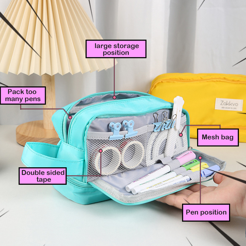 Kawaii pernica velikog kapaciteta Macaron torbica za olovke Jednostavna višenamjenska kutija za pisaći pribor Školski i uredski pribor