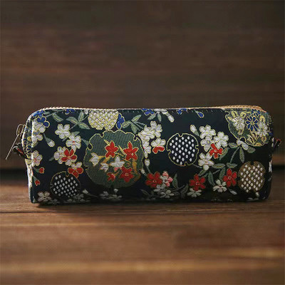 Pieštukų dėklai Kawaii Case Estuche Medžiaga Escolar biurui Retro Mieli mokykliniai reikmenys Japoniškos raštinės reikmenys siuvinėjimas Papeleria