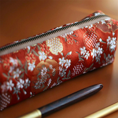 Pieštukų dėklai Kawaii Case Estuche Medžiaga Escolar biurui Retro Mieli mokykliniai reikmenys Japoniškos raštinės reikmenys siuvinėjimas Papeleria