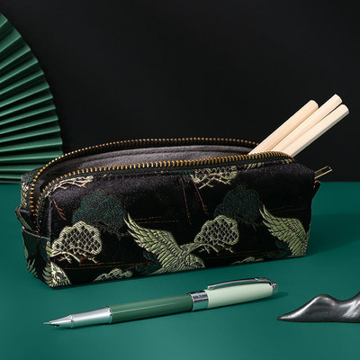 Pieštukų dėklai Kawaii Case Estuche Medžiaga Escolar biurui Retro Mieli mokykliniai reikmenys Japoniškos raštinės reikmenys siuvinėjimas Papeleria