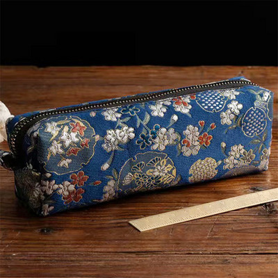 Pieštukų dėklai Kawaii Case Estuche Medžiaga Escolar biurui Retro Mieli mokykliniai reikmenys Japoniškos raštinės reikmenys siuvinėjimas Papeleria