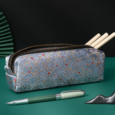 Pieštukų dėklai Kawaii Case Estuche Medžiaga Escolar biurui Retro Mieli mokykliniai reikmenys Japoniškos raštinės reikmenys siuvinėjimas Papeleria