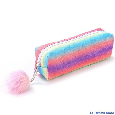 1 τεμ Kawaii μολυβοθήκη Γραφική ύλη για κορίτσια Τσάντες μολυβιών Rainbow Σχολικά είδη Glitter Θήκη για στυλό Σχολικά είδη