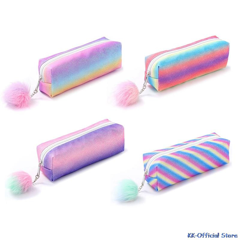 1 τεμ Kawaii μολυβοθήκη Γραφική ύλη για κορίτσια Τσάντες μολυβιών Rainbow Σχολικά είδη Glitter Θήκη για στυλό Σχολικά είδη