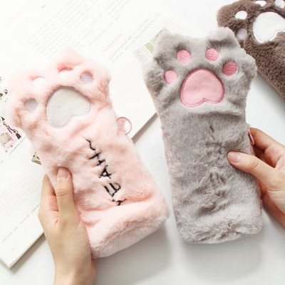 Калъф за молив Cat Claw Сладък плюшен Trousse Scolaire Creativity Pencilcase Kawaii Estuche Lapices Paw Pencil Case School For Girl