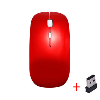 Itin plona USB optinė belaidė pelė Gamer 2.4G imtuvas Itin plona žaidimų pelė belaidis kompiuteris nešiojamasis kompiuteris stalinis kompiuteris