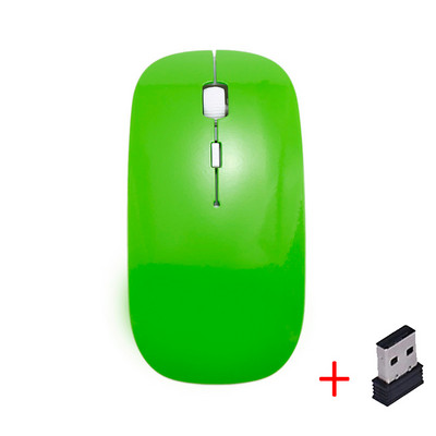 Itin plona USB optinė belaidė pelė Gamer 2.4G imtuvas Itin plona žaidimų pelė belaidis kompiuteris nešiojamasis kompiuteris stalinis kompiuteris