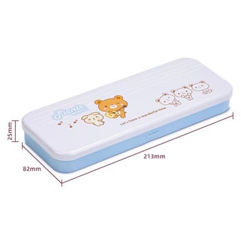 Μεταλλική μολυβοθήκη Cartoon Kawaii School Stationery Storage Box Διπλής στρώσης Μολυβοθήκες Πολυλειτουργικές Student Cute Case Pen Box