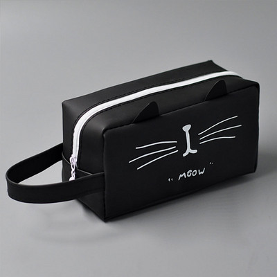 Kawaii Cat Pencil Case PU Δερμάτινη μολυβοθήκη super χωρητικότητας Σχολική μολυβοθήκη για κορίτσια Χαρτικά Σχολικά είδη