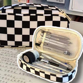 Speciális ceruzatáska nylon tolltartó hálós zsebbel, kényelmes érintőceruzatartó, széles nyílású