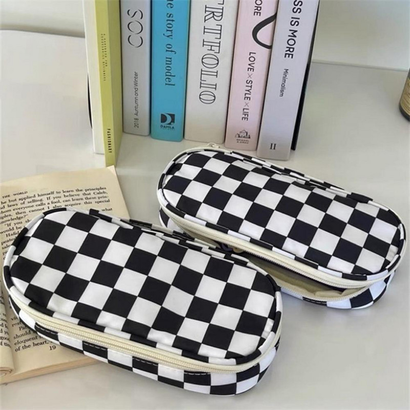 Speciális ceruzatáska nylon tolltartó hálós zsebbel, kényelmes érintőceruzatartó, széles nyílású