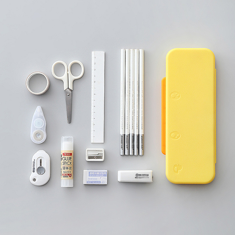 Daugiafunkcis dvigubo sluoksnio pieštukų dėklas, didelės talpos biuro mokyklos mokinių rašiklių rašymo priemonių laikymo dėžutė