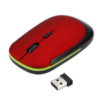 Εξαιρετικά λεπτό ασύρματο οπτικό ποντίκι 2,4 GHz Ποντίκια υπολογιστή υπολογιστή με προσαρμογέα USB Mause για όλους τους φορητούς υπολογιστές Ποντίκι ασύρματου παιχνιδιού