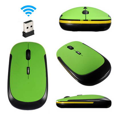 Ултра тънка 2,4 GHz безжична оптична мишка Компютърни компютърни мишки с USB адаптер Mause за всички компютърни лаптопи Безжична геймърска мишка