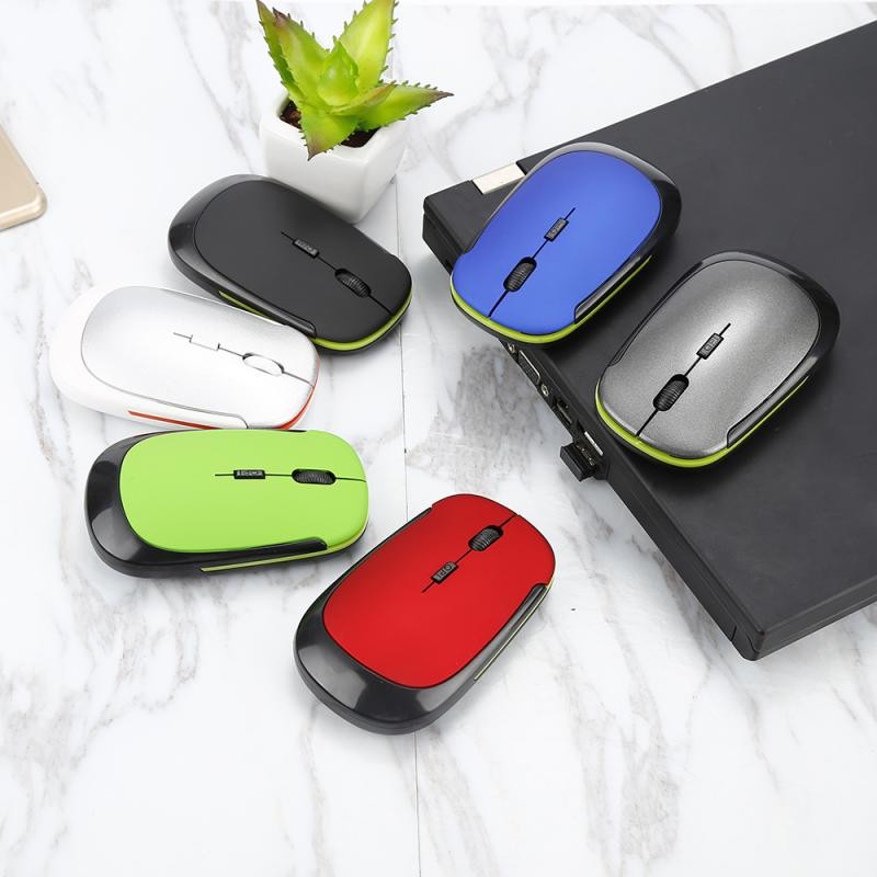 Itin plona 2,4 GHz belaidė optinė pelė Kompiuterinės pelės su USB adapteriu Mause skirta visiems kompiuteriams, nešiojamiesiems kompiuteriams, belaidžiams žaidėjams