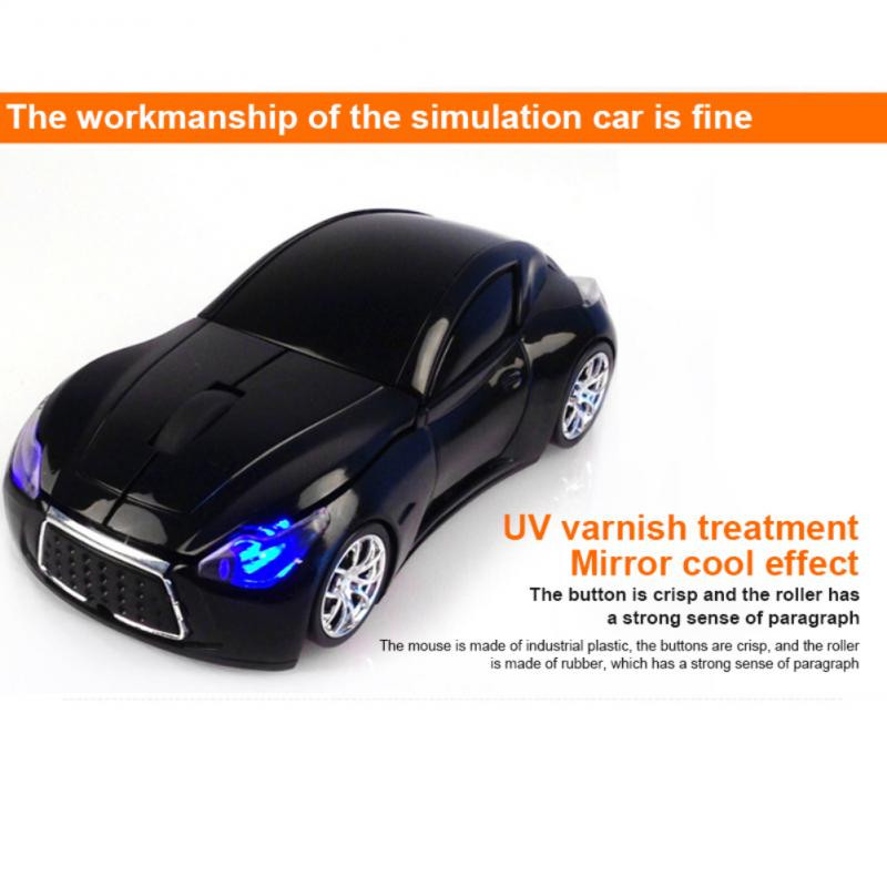 Ασύρματο ποντίκι 3D 2,4 HZ Ποντίκια με στυλ αυτοκινήτου Camouflage Optical Gaming Mouse 1600DPI With Light LED USB Receiver for Laptop